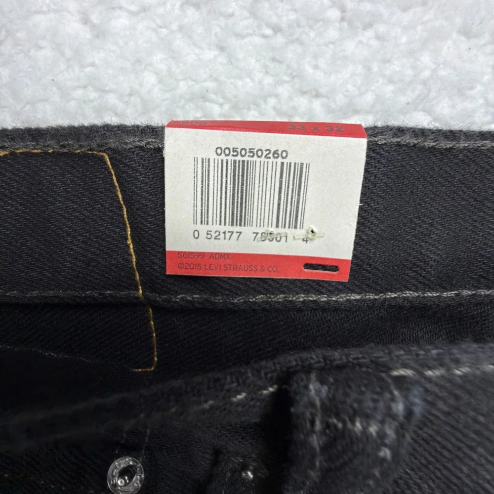 Levis‎ 505 Regular Fit Straight Leg Jeans Mens 33x32 Black NWT NOS Vintage